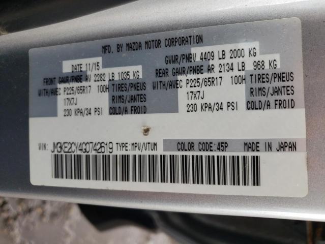 Photo 10 from auction – 2016 MAZDA CX-5 TOURI with VIN JM3KE2CY4G0742619