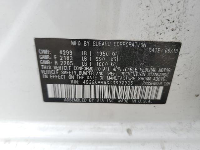 Photo 10 from auction – 2019 SUBARU IMPREZA with VIN 4S3GKAA6XK3602035