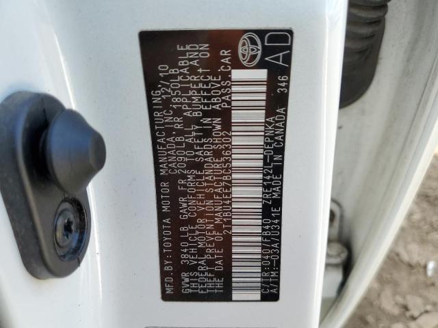Photo 10 from auction – 2011 TOYOTA COROLLA BA with VIN 2T1BU4EE7BC536302