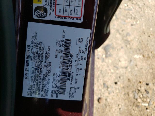 Photo 10 from auction – 2011 FORD FUSION SEL with VIN 3FAHP0JG2BR325400