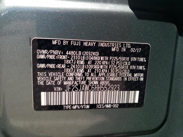 Photo 10 from auction – 2017 SUBARU FORESTER 2 with VIN JF2SJAWC6HH552923