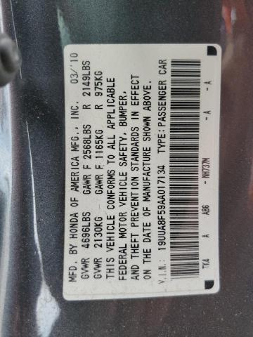 Photo 10 from auction – 2010 ACURA TL with VIN 19UUA8F59AA017134