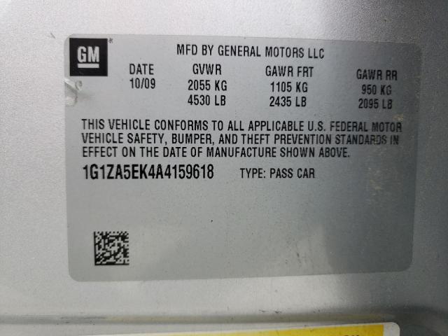 Photo 10 from auction – 2010 CHEVROLET MALIBU LS with VIN 1G1ZA5EK4A4159618