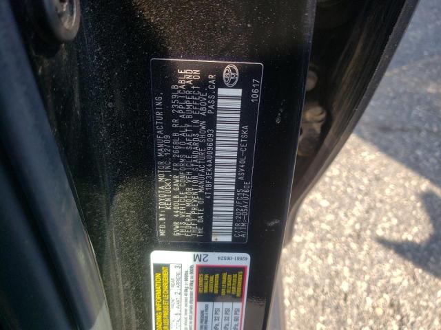 Photo 10 from auction – 2010 TOYOTA CAMRY BASE with VIN 4T1BF3EK4AU096093