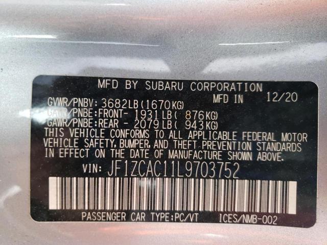 Photo 10 from auction – 2020 SUBARU BRZ LIMITE with VIN JF1ZCAC11L9703752