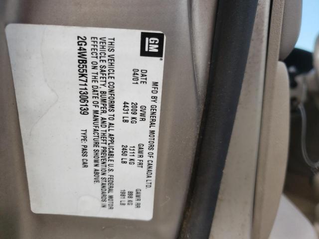 Photo 10 from auction – 2001 BUICK REGAL LS with VIN 2G4WB55K711306139