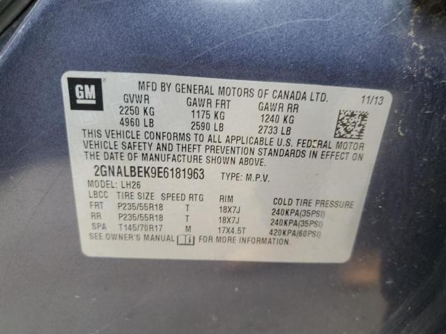Photo 10 from auction – 2014 CHEVROLET EQUINOX LT with VIN 2GNALBEK9E6181963