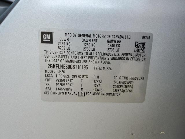 Photo 10 from auction – 2016 GMC TERRAIN SL with VIN 2GKFLNE30G6110196