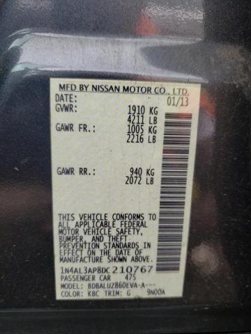 Photo 10 from auction – 2013 NISSAN ALTIMA 2.5 with VIN 1N4AL3AP8DC210767