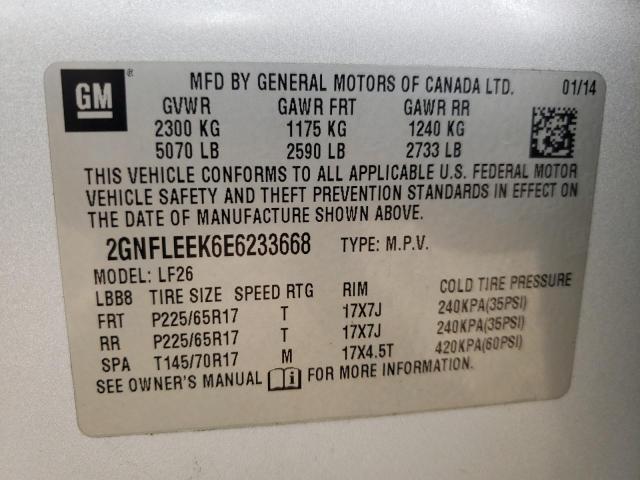 Photo 10 from auction – 2014 CHEVROLET EQUINOX LS with VIN 2GNFLEEK6E6233668