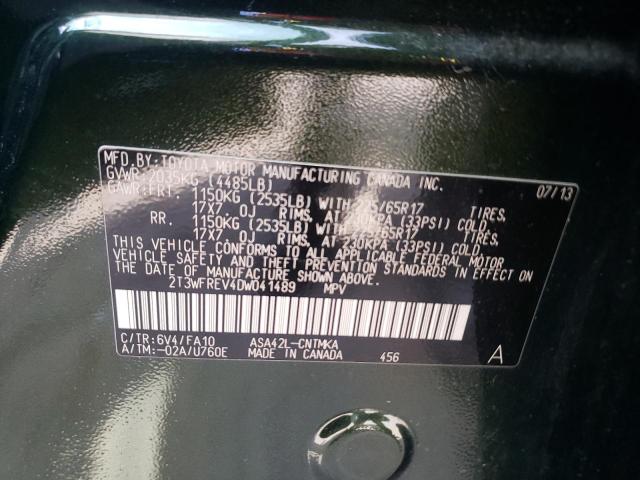 Photo 10 from auction – 2013 TOYOTA RAV4 XLE with VIN 2T3WFREV4DW041489