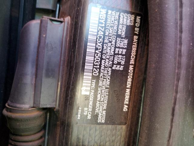 Photo 10 from auction – 2015 BMW I3 REX with VIN WBY1Z4C5XFV503120