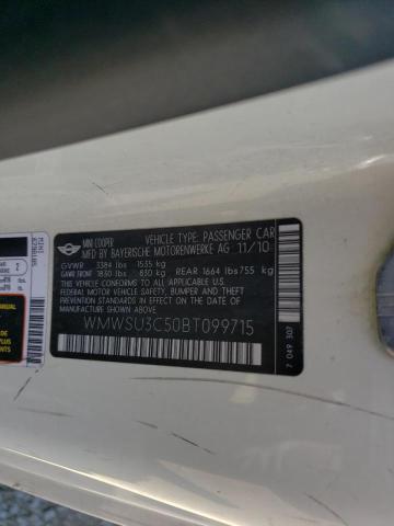 Photo 10 from auction – 2011 MINI COOPER with VIN WMWSU3C50BT099715