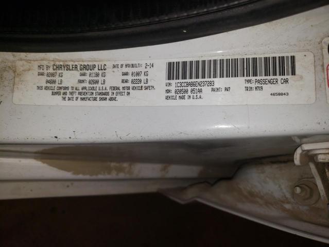 Photo 10 from auction – 2014 CHRYSLER 200 LX with VIN 1C3CCBAB6EN237283