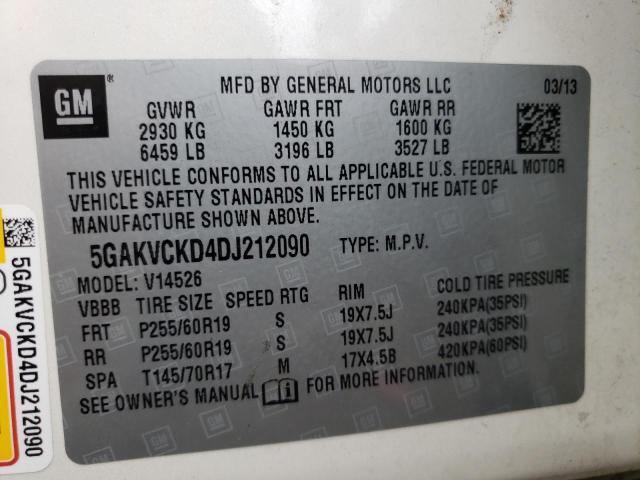Photo 10 from auction – 2013 BUICK ENCLAVE with VIN 5GAKVCKD4DJ212090