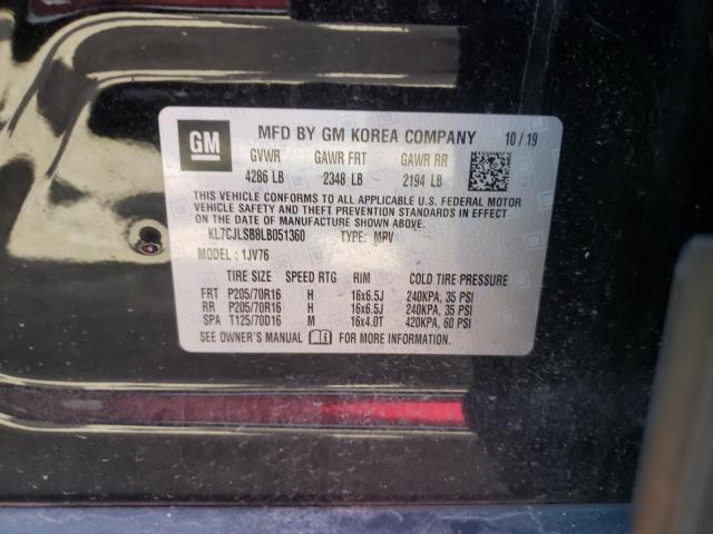 Photo 10 from auction – 2020 CHEVROLET TRAX 1LT with VIN KL7CJLSB8LB051360