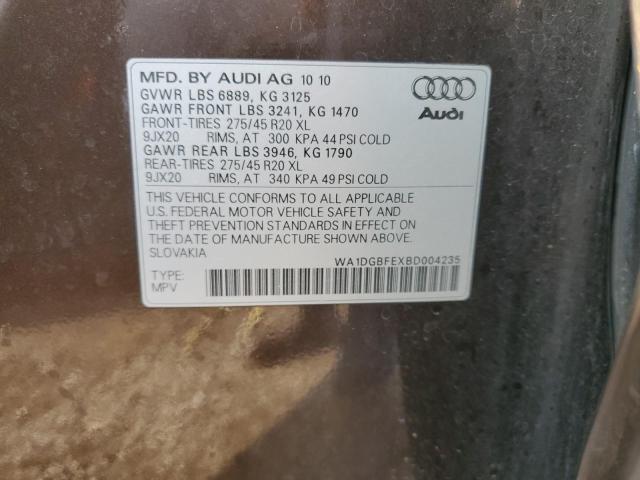 Photo 10 from auction – 2011 AUDI Q7 PRESTIG with VIN WA1DGBFEXBD004235