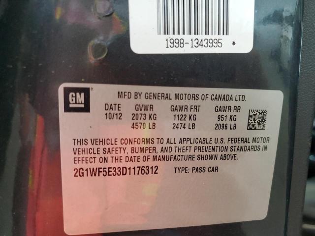 Zdjęcie 10 z aukcji – 2013 CHEVROLET IMPALA LS z VIN 2G1WF5E33D1176312