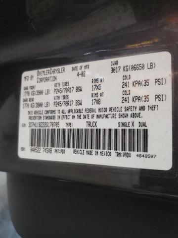 Photo 10 from auction – 2002 DODGE RAM 1500 with VIN 3D7HU18Z22G170705