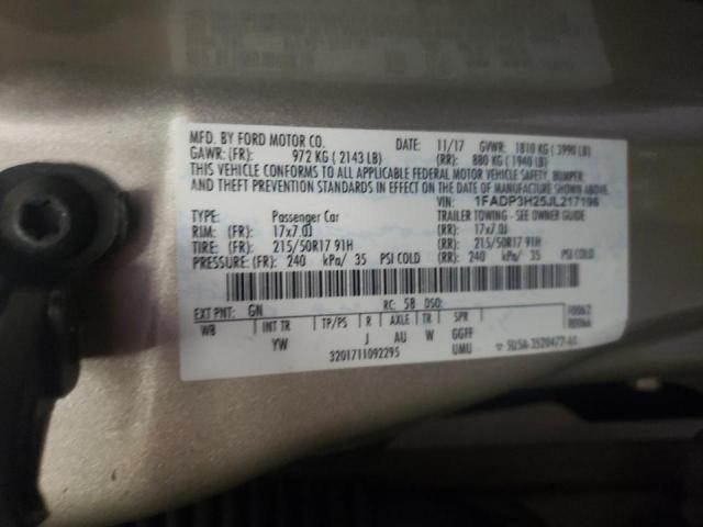 Photo 10 from auction – 2018 FORD FOCUS SEL with VIN 1FADP3H25JL217196