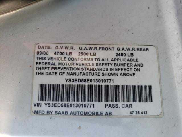 Photo 10 from auction – 2001 SAAB 9-5 with VIN YS3ED58E013010771