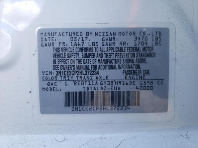 Photo 10 from auction – 2017 NISSAN VERSA NOTE with VIN 3N1CE2CP2HL372234