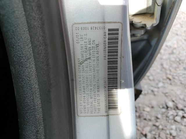 Photo 10 from auction – 2001 VOLKSWAGEN PASSAT GLX with VIN WVWRH63B01P102407