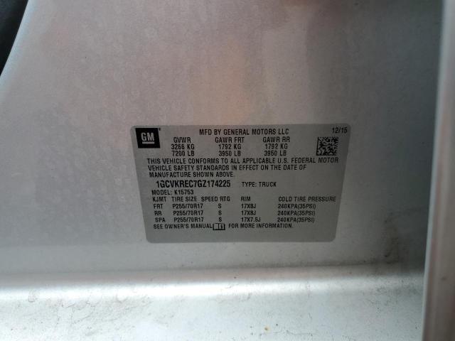 Photo 10 from auction – 2016 CHEVROLET SILVERADO with VIN 1GCVKREC7GZ174225