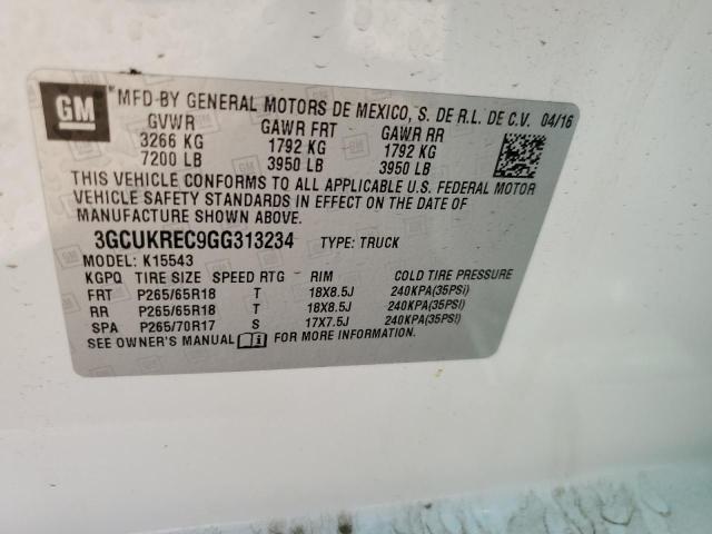 Photo 10 from auction – 2016 CHEVROLET SILVERADO with VIN 3GCUKREC9GG313234