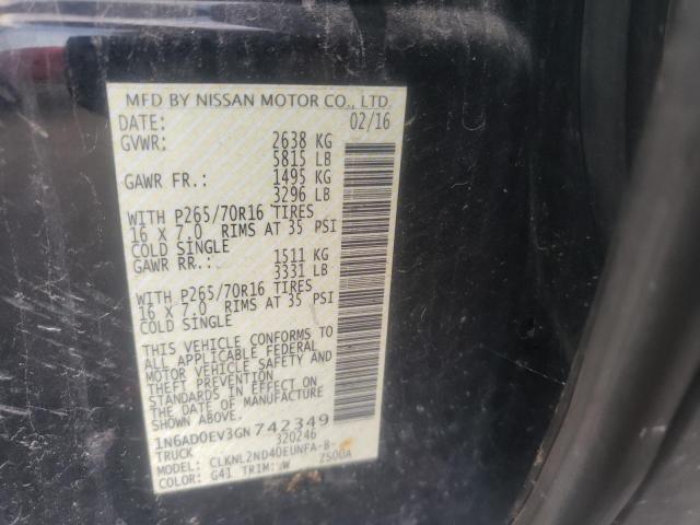 Photo 10 from auction – 2016 NISSAN FRONTIER S with VIN 1N6AD0EV3GN742349