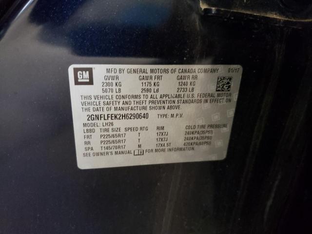 Photo 10 from auction – 2017 CHEVROLET EQUINOX LT with VIN 2GNFLFEK2H6290640