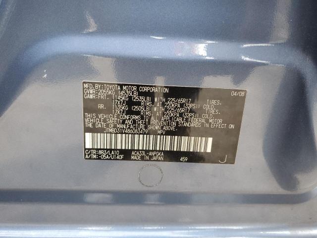 Photo 10 from auction – 2008 TOYOTA RAV4 LIMIT with VIN JTMBD31V486083479