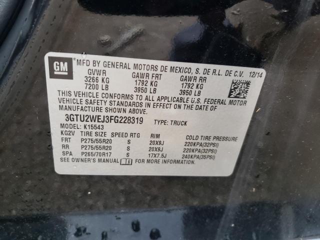 Photo 10 from auction – 2015 GMC SIERRA K15 with VIN 3GTU2WEJ3FG228319
