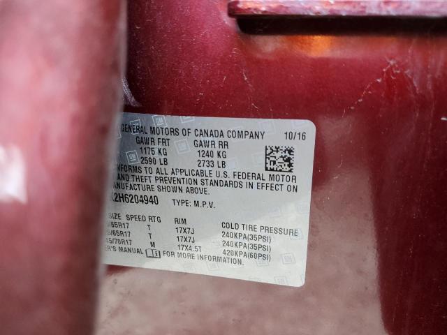 Photo 10 from auction – 2017 CHEVROLET EQUINOX LT with VIN 2GNFLFEK2H6204940