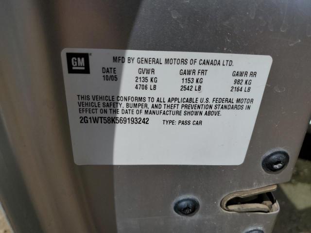 Photo 10 from auction – 2006 CHEVROLET IMPALA LT with VIN 2G1WT58K569193242