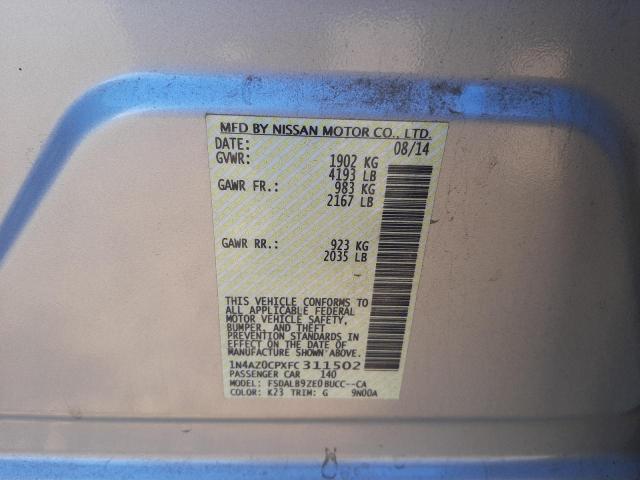 Photo 10 from auction – 2015 NISSAN LEAF S with VIN 1N4AZ0CPXFC311502