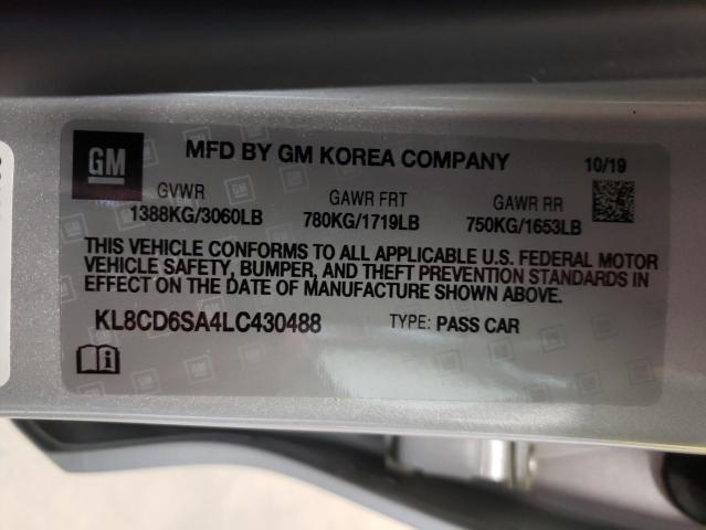 Photo 10 from auction – 2020 CHEVROLET SPARK 1LT with VIN KL8CD6SA4LC430488
