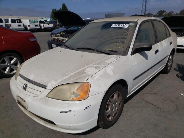 Photo 2 from auction – 2001 HONDA CIVIC DX with VIN 2HGES16281H568526