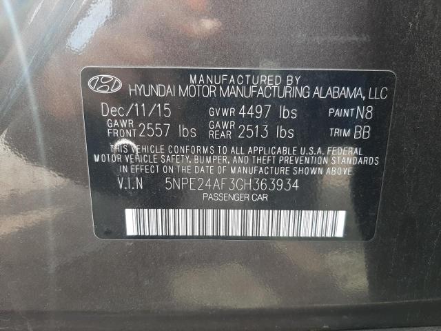 Photo 10 from auction – 2016 HYUNDAI SONATA SE with VIN 5NPE24AF3GH363934