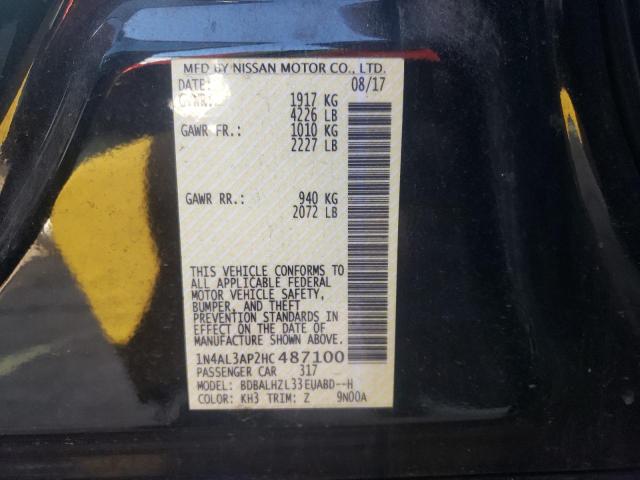 Photo 10 from auction – 2017 NISSAN ALTIMA 2.5 with VIN 1N4AL3AP2HC487100