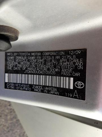 Photo 10 from auction – 2010 TOYOTA PRIUS with VIN JTDKN3DU0A0105535