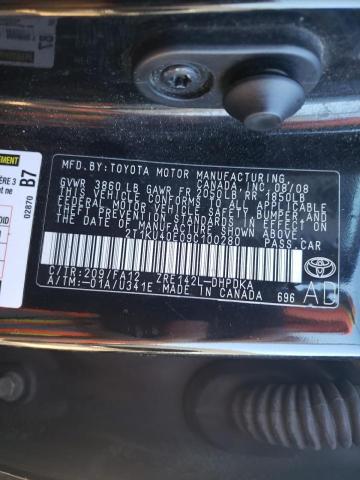 Photo 10 from auction – 2009 TOYOTA COROLLA MA with VIN 2T1KU40E09C100280