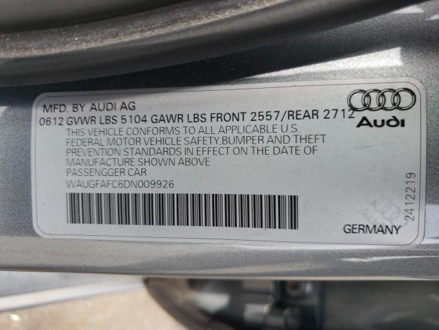 Photo 10 from auction – 2013 AUDI A6 PREMIUM with VIN WAUGFAFC6DN009926