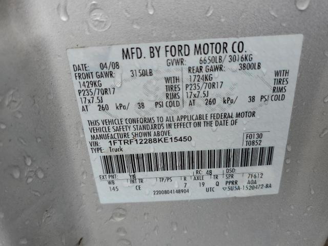 Photo 10 from auction – 2008 FORD F150 with VIN 1FTRF12288KE15450