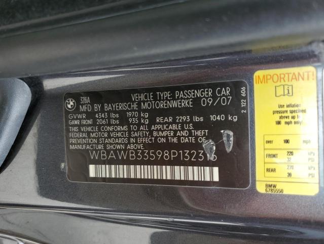 Photo 10 from auction – 2008 BMW 328 I with VIN WBAWB33598P132316