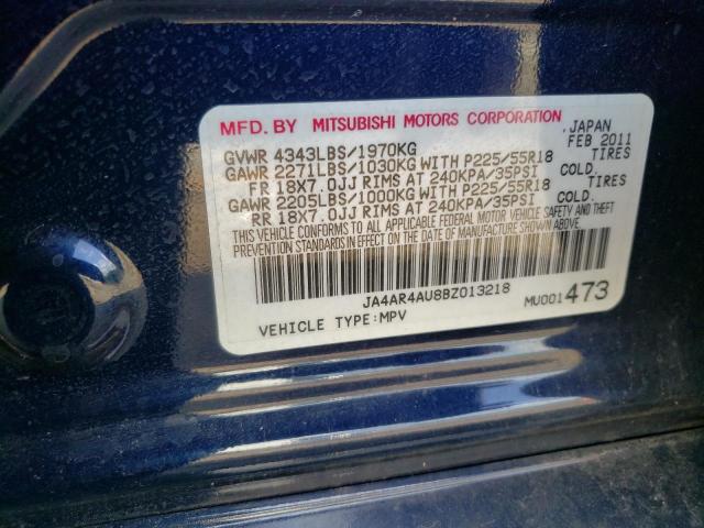 Photo 10 from auction – 2011 MITSUBISHI OUTLANDER with VIN JA4AR4AU8BZ013218