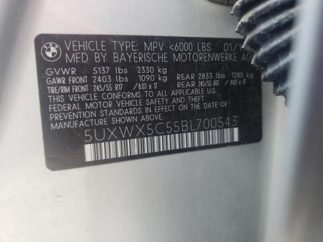 Photo 10 from auction – 2011 BMW X3 XDRIVE2 with VIN 5UXWX5C55BL700543
