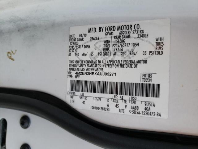Photo 10 from auction – 2010 MERCURY MOUNTAINEE with VIN 4M2EN3HEXAUJ05271