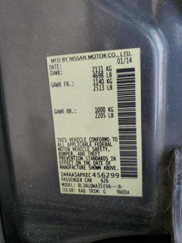 Photo 10 from auction – 2014 NISSAN MAXIMA S with VIN 1N4AA5APXEC456299