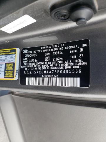 Photo 10 from auction – 2015 KIA OPTIMA LX with VIN 5XXGM4A75FG495566